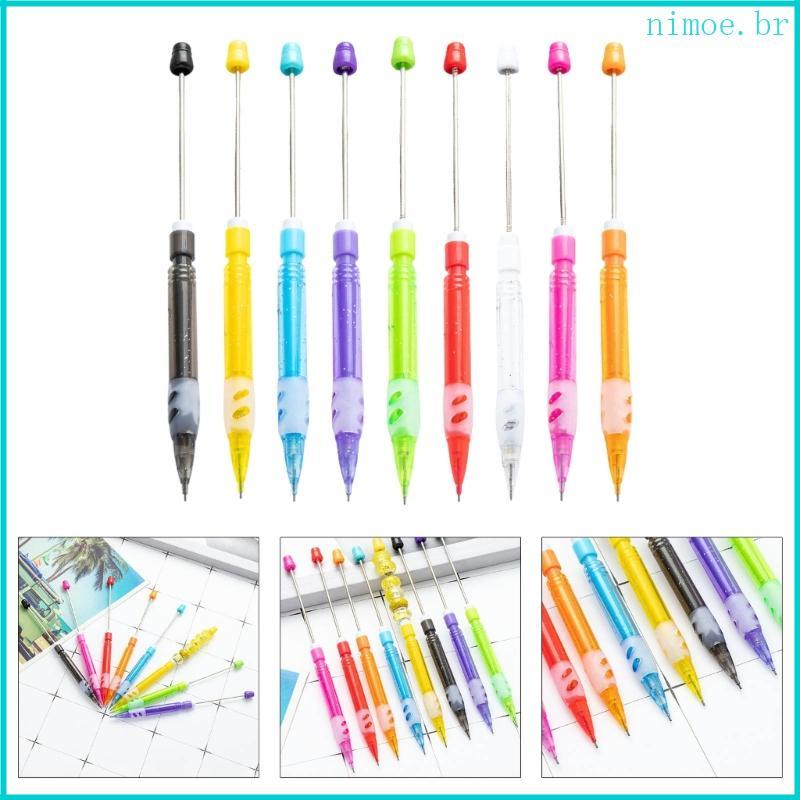 Nim 6Pcs Beadable Mecânico Conjunto Lápis 0 5mm Desenho Automático Para Escrita Estudante Dra