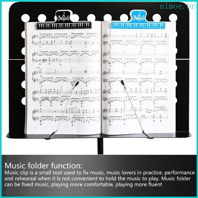 Nim Clipe Partituras Para Piano, Livro Música, Suporte Página Fixo Guitarra, Violino, Tocar