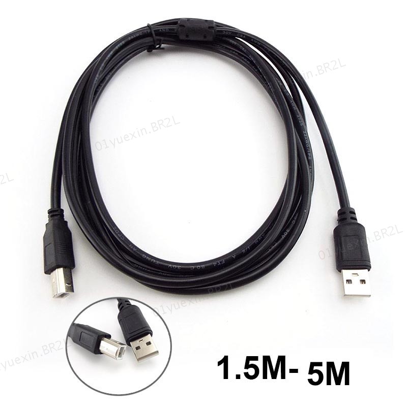 1.5m 3 Metros 5m USB 2.0 Conector De Impressão Estender Cabo Adaptador De Energia Tipo A Para B Macho Impressora Etiquet