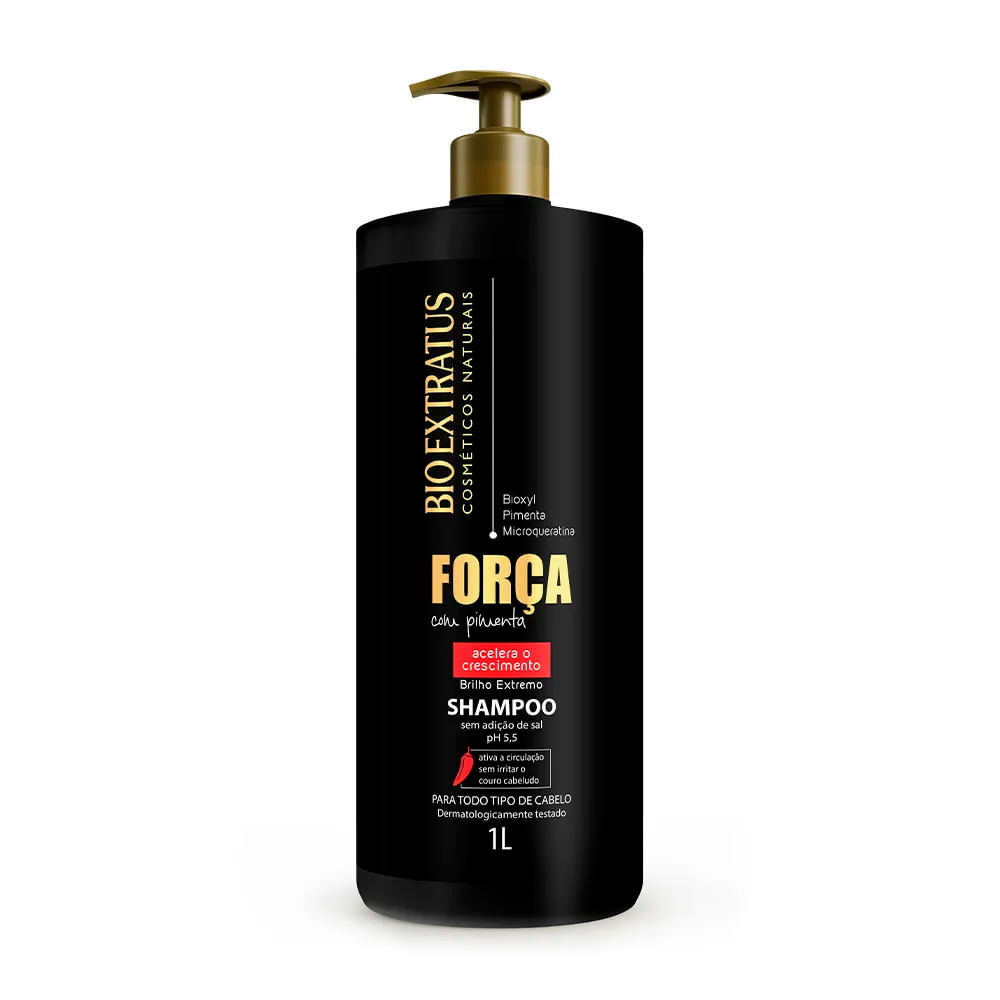 Shampoo Bio Extratus Força com Pimenta Acelera o Crescimento 1 Litro