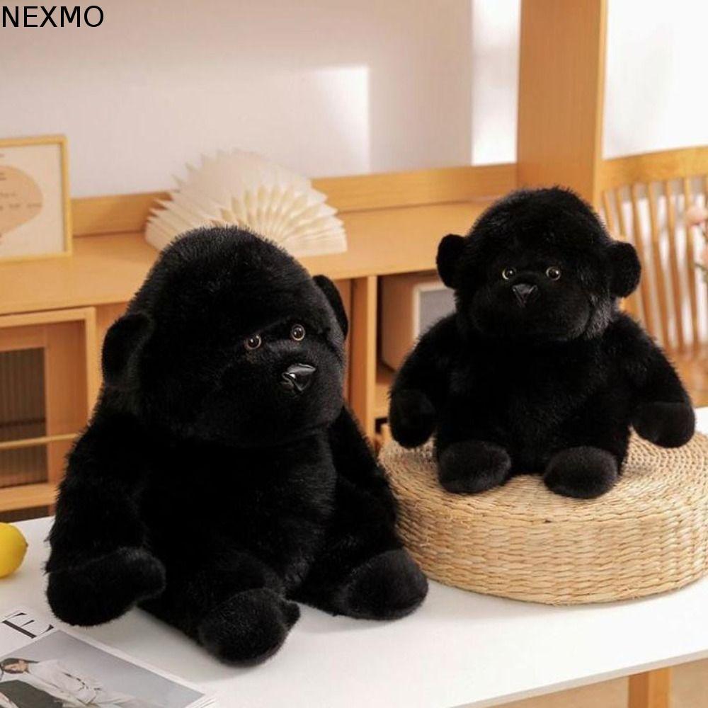 NEXMO Gorila Recheado , Animal De Pelúcia Ultra Macio Preto Brinquedo , Simulação Chimpanzé Boneca