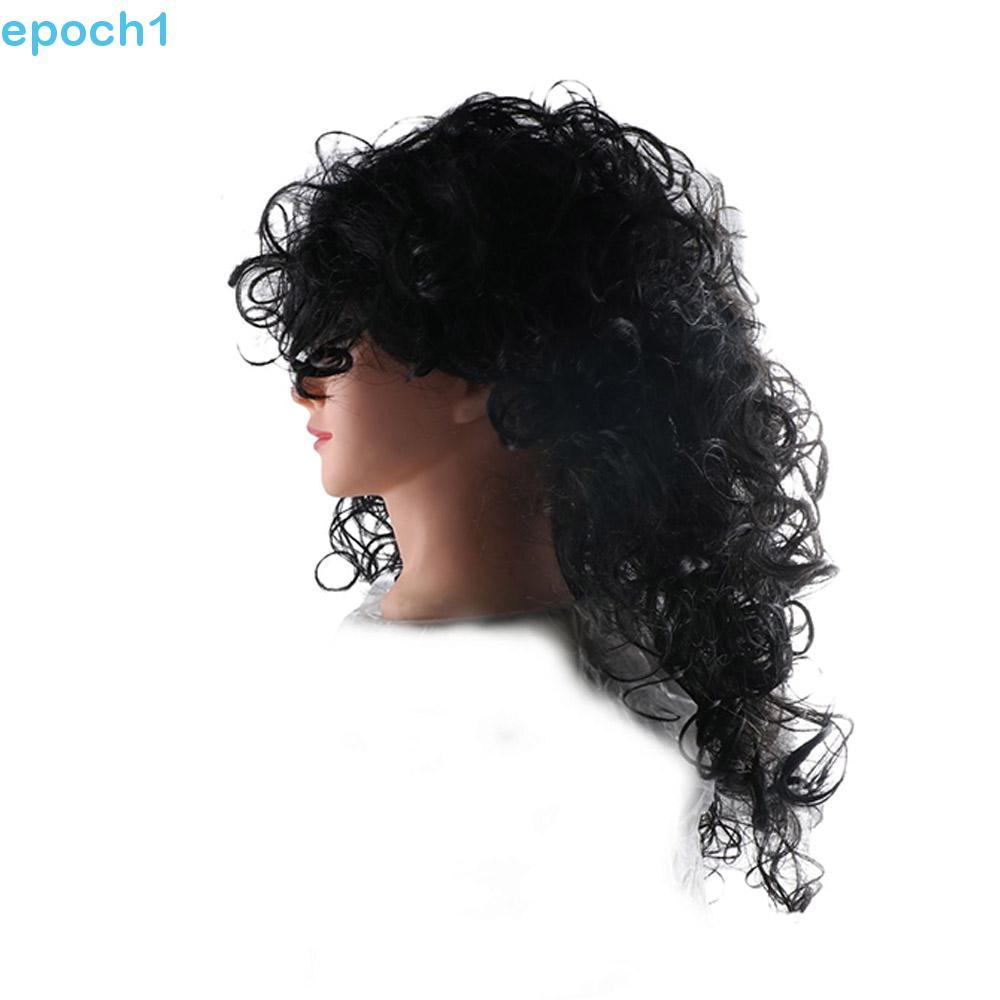 EPOCH1 Masculino Cabelo Encaracolado Halloween Sintético Fasion Engraçado Punk Boate Barra Peruca 70s 80s Retro Cosplay