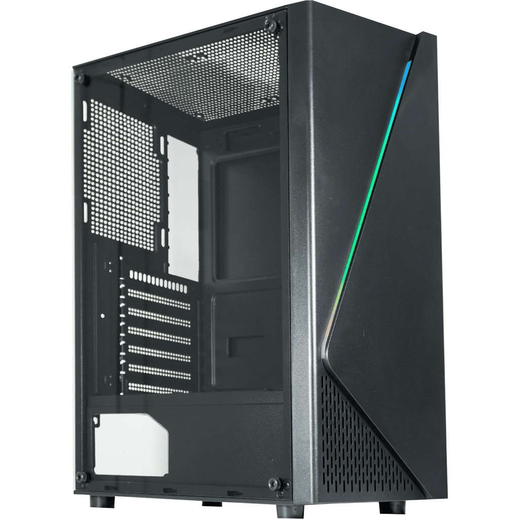 Gabinete Gamer K-mex CG-11C5 Demon Painel Led Sem Fans