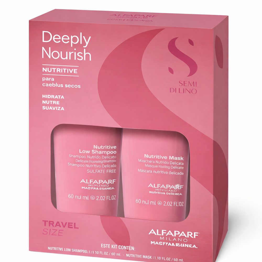 Kit Alfaparf Moisture Shampoo 60ml + Máscara 60g