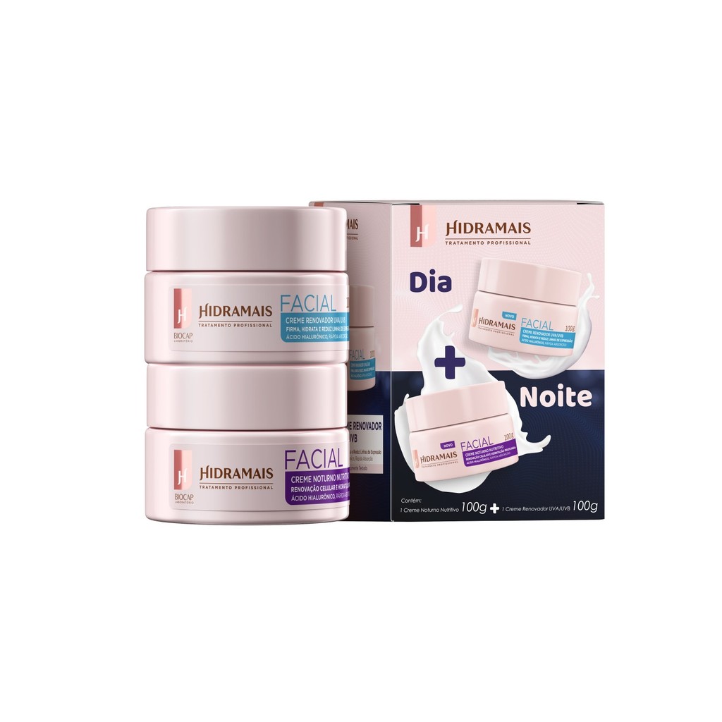 Kit Creme Facial Dia e Noite 2x100g