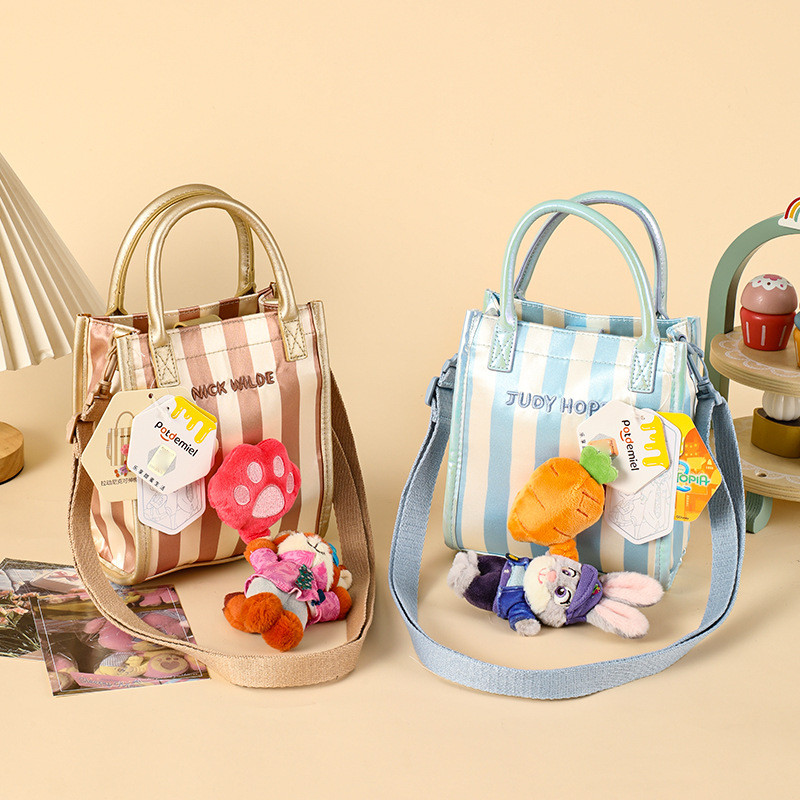 Bolsa De Brinquedo De Pelúcia De Desenho Animado Judy Nick Soft Crossbody Sling Presente De Aniversário
