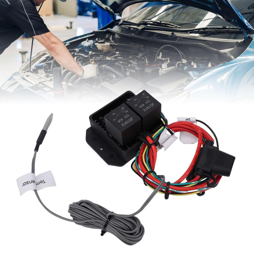 Fingerstyle-BR Digital Radiator Fan Controller Switch Kit DC0444 LED Display em tempo real 104-230 ° F elétrico para