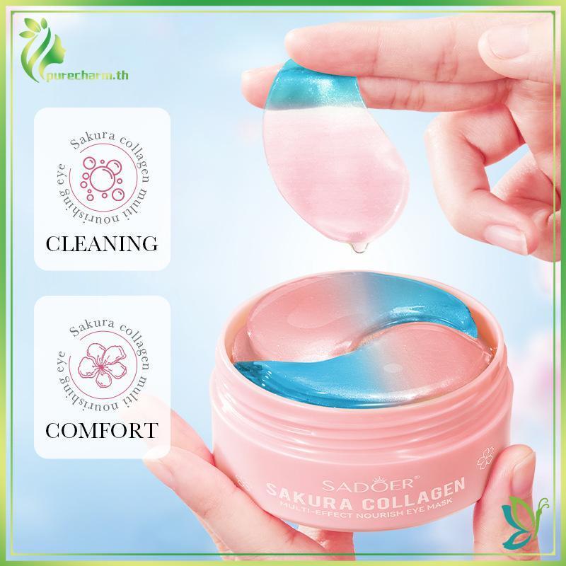 [Beleza] SADOER 60 Pcs Sakura Colágeno Máscara Para Os Olhos Anti Olheiras Remoção De Bolsas Hidratante Firmador Patches