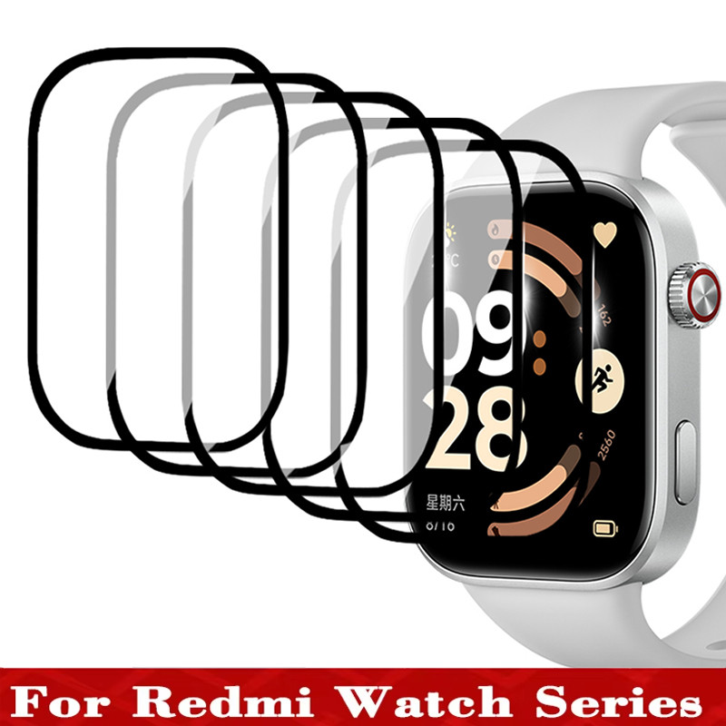 Película De Vidro/TPU Para Relógio Smartwatch Redmi watch 6 5 4/5 Active/3 Active/3 Lite Vidro Moderado De Acessórios