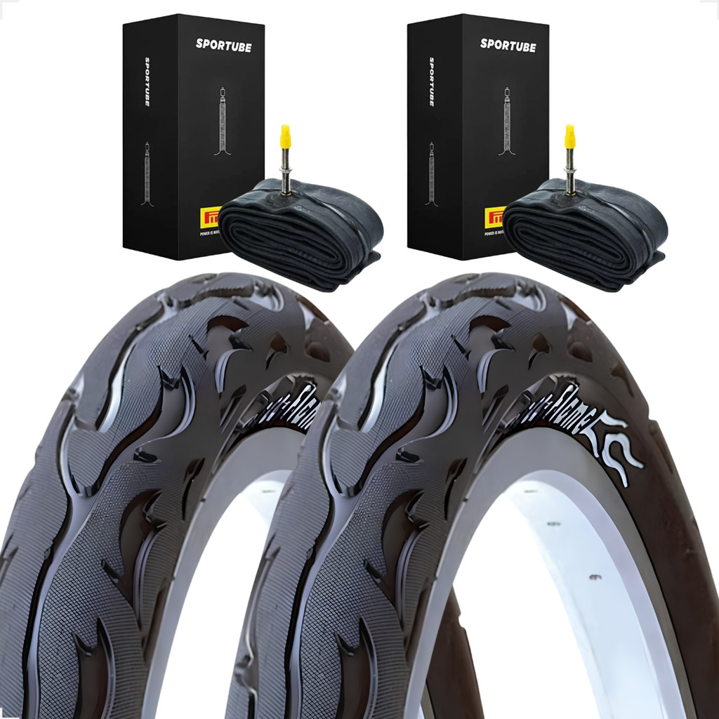 Par Pneu Bicicleta Kenda Flame Aro 29 2.125 Balão + camaras de ar Pirelli 29 Bico Fino freeride grau