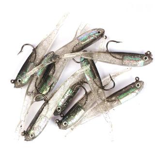Isca de pesca isca macia com gancho luminoso pequeno peixe cinza macio verme chumbo gancho longo alcance mar baixo tainh
