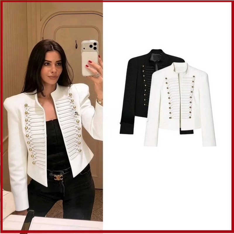 2026 Primavera Verão Novas Roupas Femininas com Almofadas Blazer Slim-fit 4840798