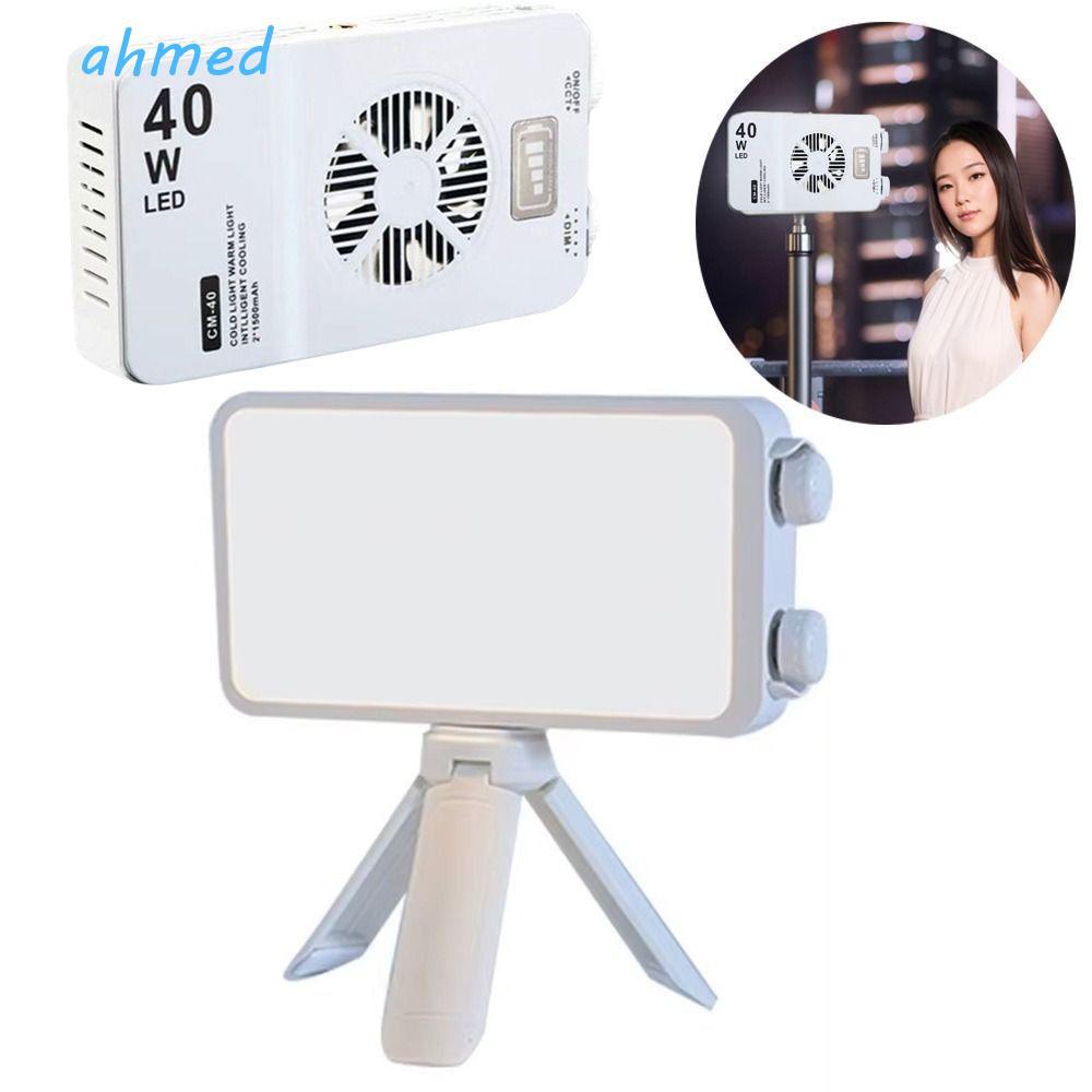 Lâmpada Portátil Para Selfie AHMED , Com Ventilador , Luz De Preenchimento De 40 W , Painel De Beleza LED De 3 Cores