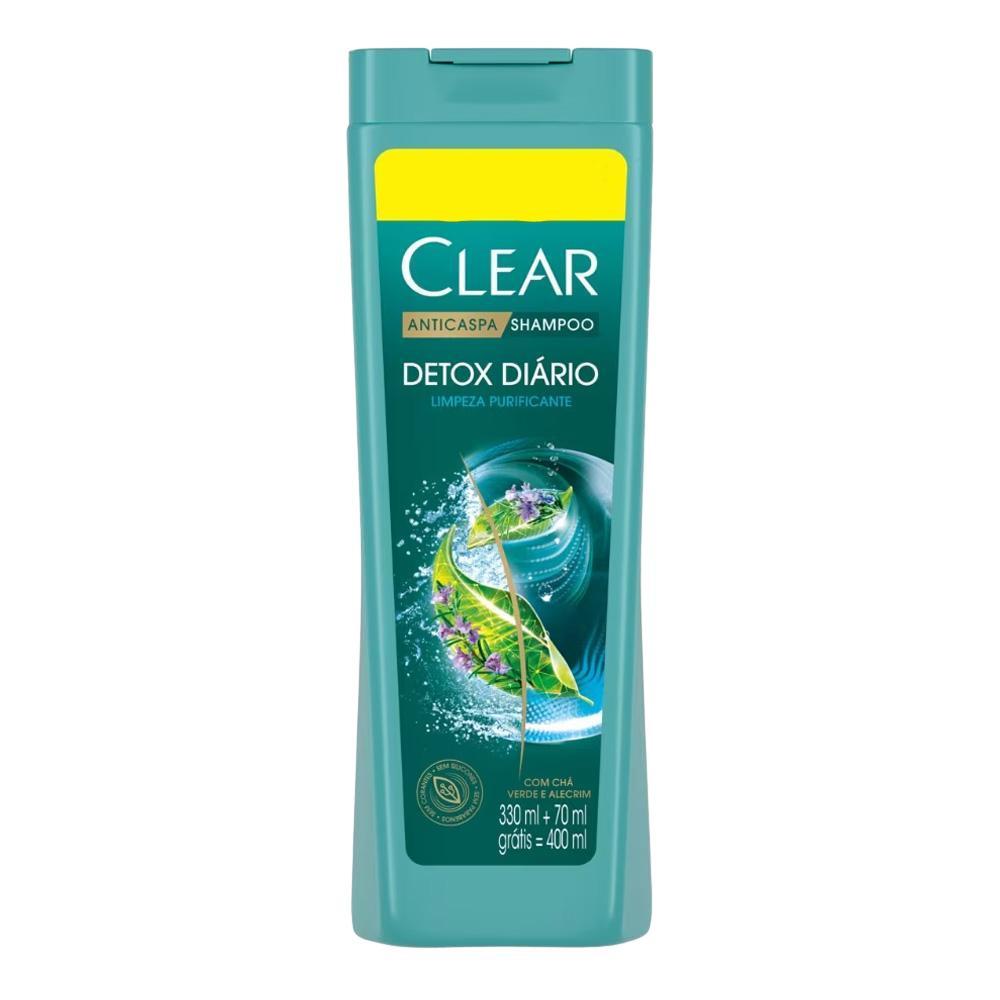 Clear Shampoo Anticaspa Detox Diário Com 400Ml
