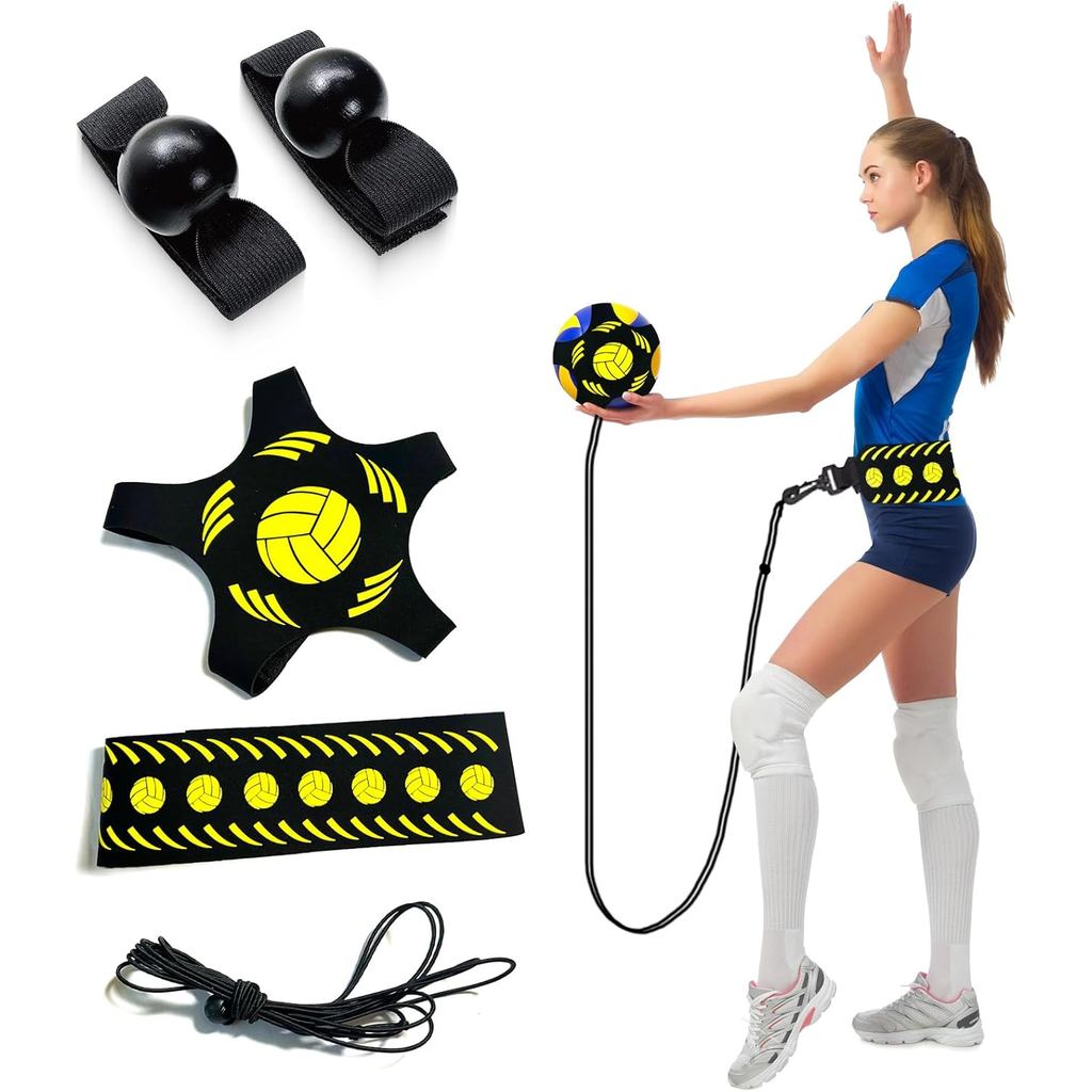Equipamento de Treinamento de Vôlei com Alta Elasticidade, Treinador de Vôlei Ajustável para Saque, Passada, Remate e Re