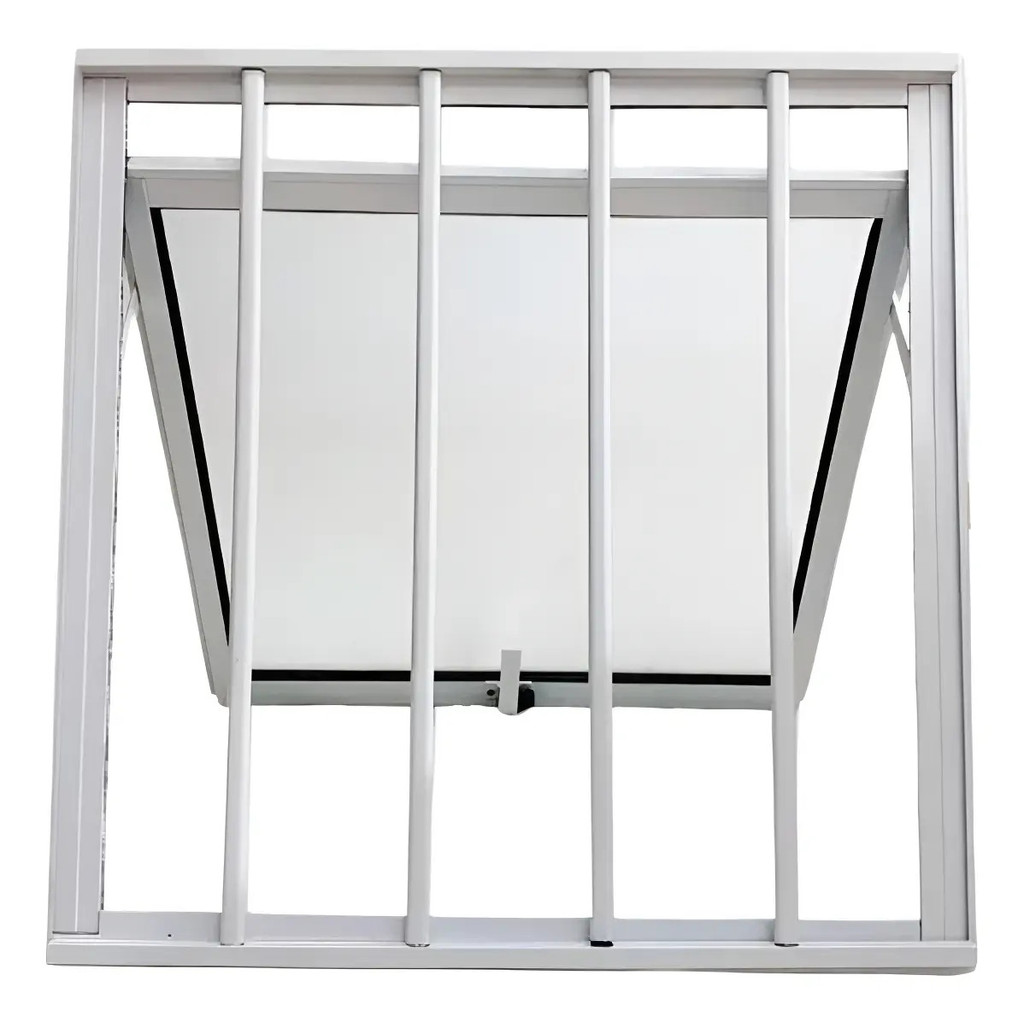 Janela Max Ar 60x60 Alumínio Branco C/grade Perfil Linha 25  Branco