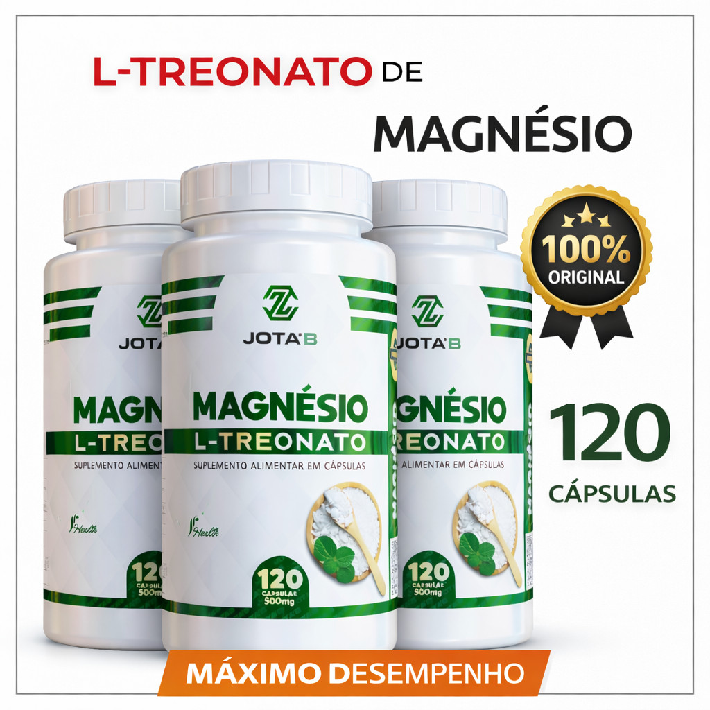 L-Treonato Premium | Suplemento de Magnésio de Alta Performance | 500mg
