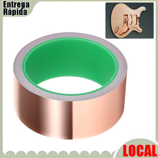 Fita de folha de cobre guia duplo (50mm x 10mx0.05mm) de face única com cola pode ser usada para reparo de LCD de celula