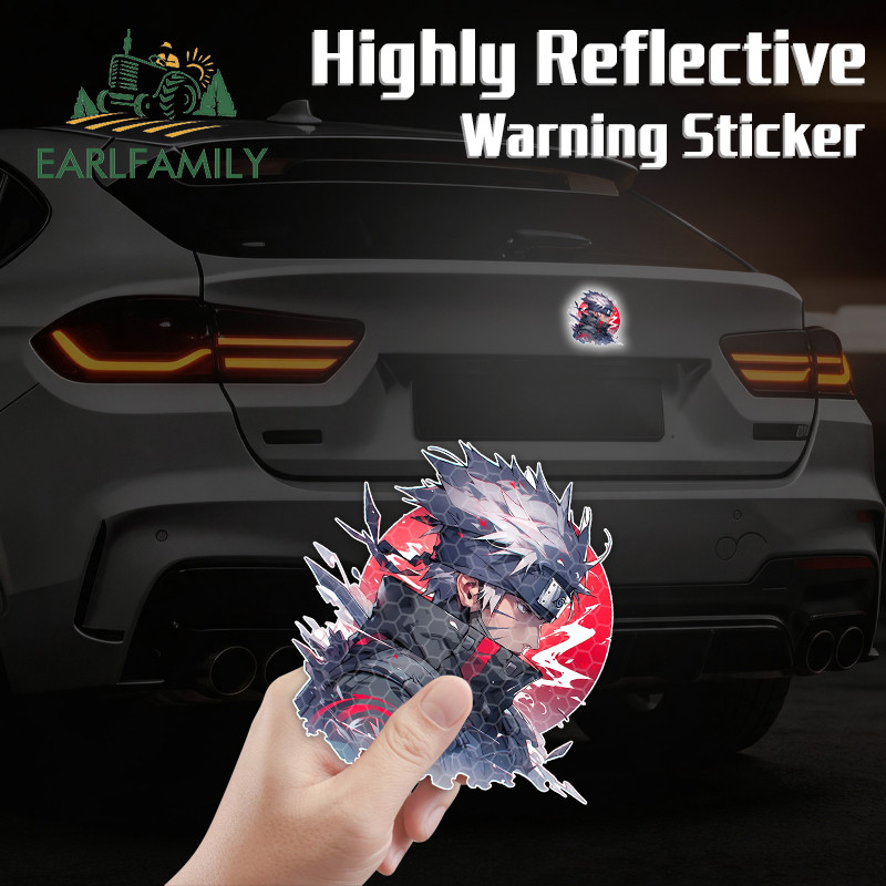 EARLFAMILY Legal Naruto Reflexivo E Mangético Adesivos De Carro Motocicleta Espelho Retrovisor Caixa De Equipamento De P