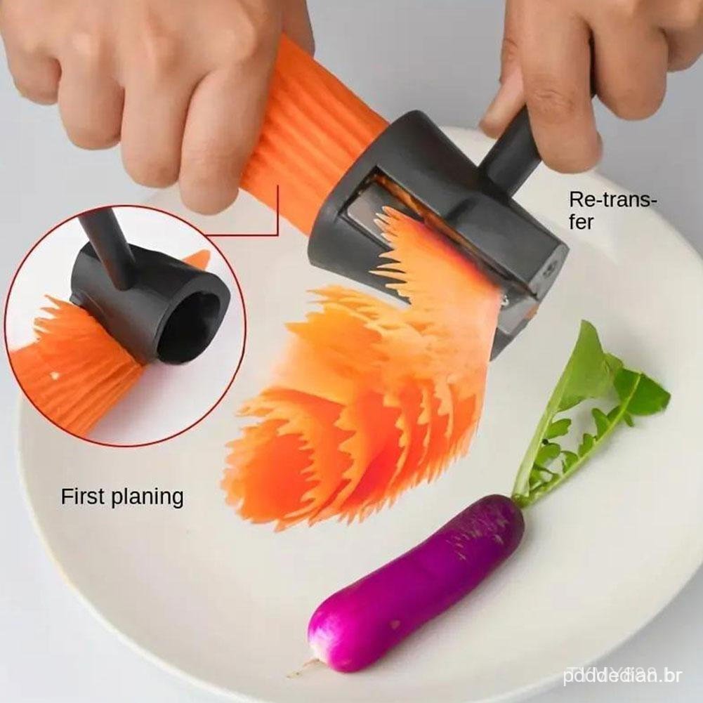 Cortador de Legumes Espiral Multifuncional, Descascador de Frutas e Legumes, Fatiador de Cozinha L2m8