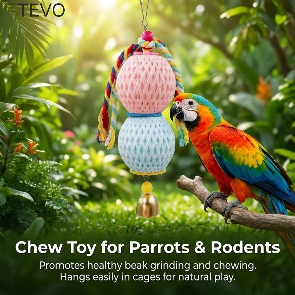 Brinquedo De Mastigar Pendurado Para Pássaros TEVO , Pedra De Moagem Interativa Colorida De Hamster , Dentição De Papaga