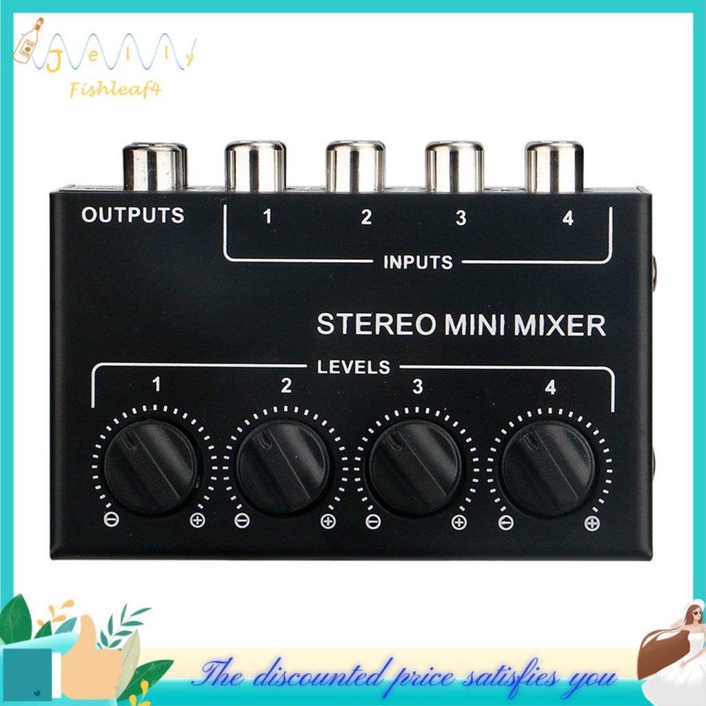 Jellyfishmini Mixer Passivo De 4 Canais Instrumento Musical Compacto CD Player Computador Estéreo Hub