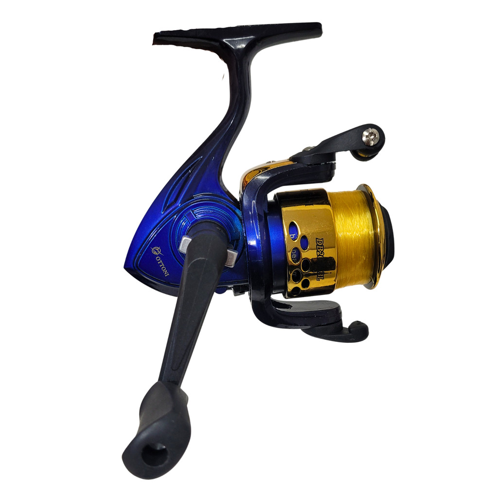 Molinete Ottoni Db 200a C/ Linha Monofilamento Azul
