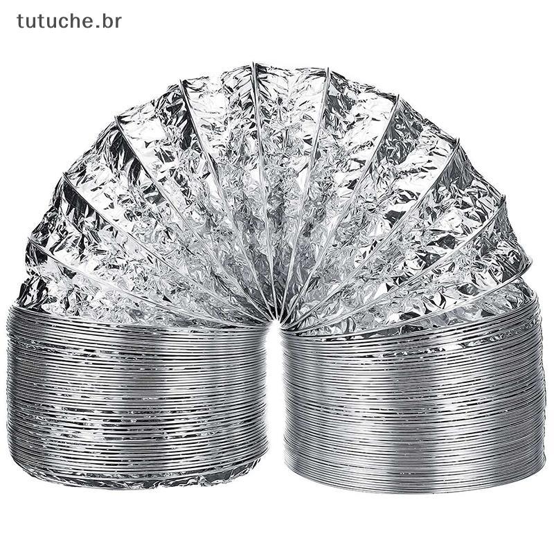 TU Tubo De Ventilador De Alumínio De 4 Polegadas Mangueira De Ventilação De Ar Duto De Exaustão Flexível 1.5M BR