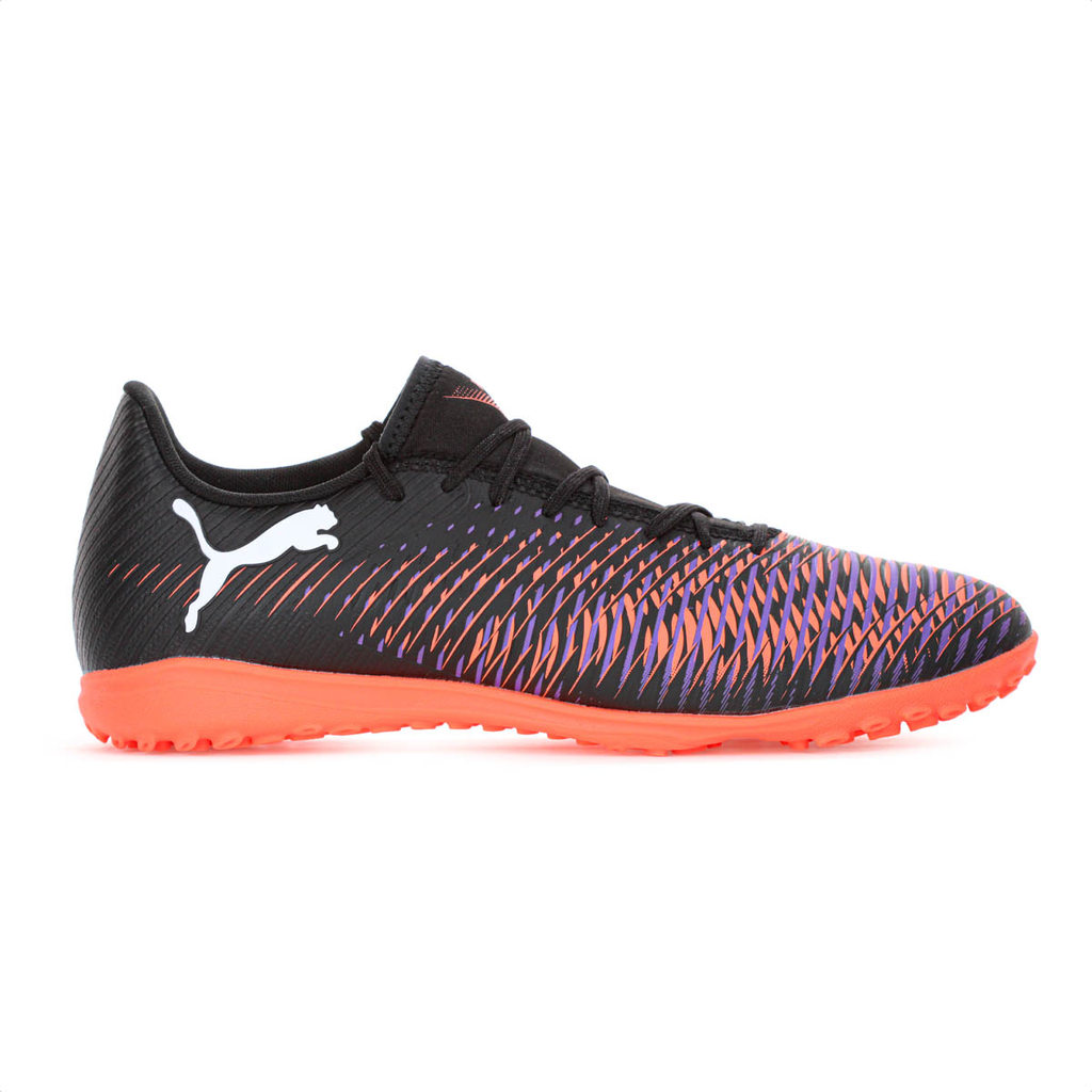 Chuteira Puma Society Future 8 Play Neymar Jr Preto Roxo e Laranja - Masculino