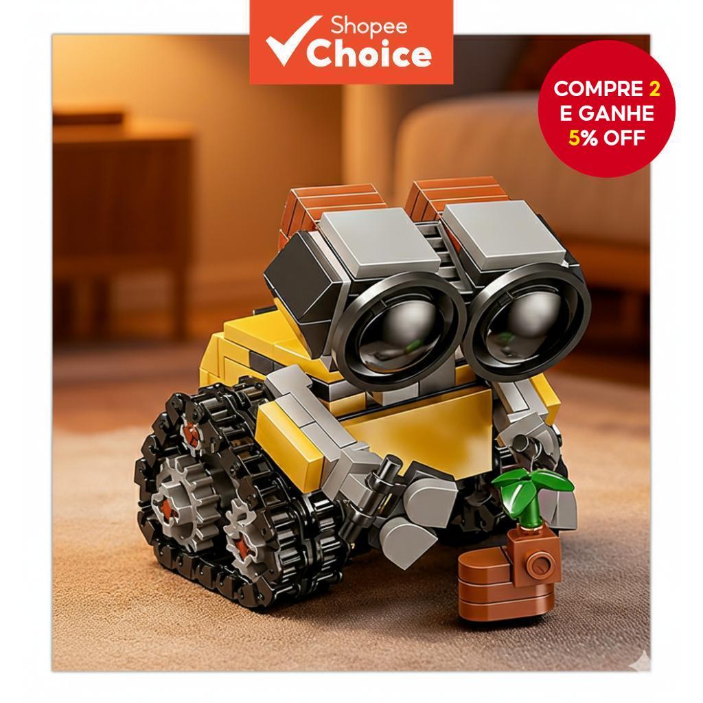 Brinquedo De Bloco De Construção-Robô WALL-E-Quebra-Cabeça 3D , Mini Blocos