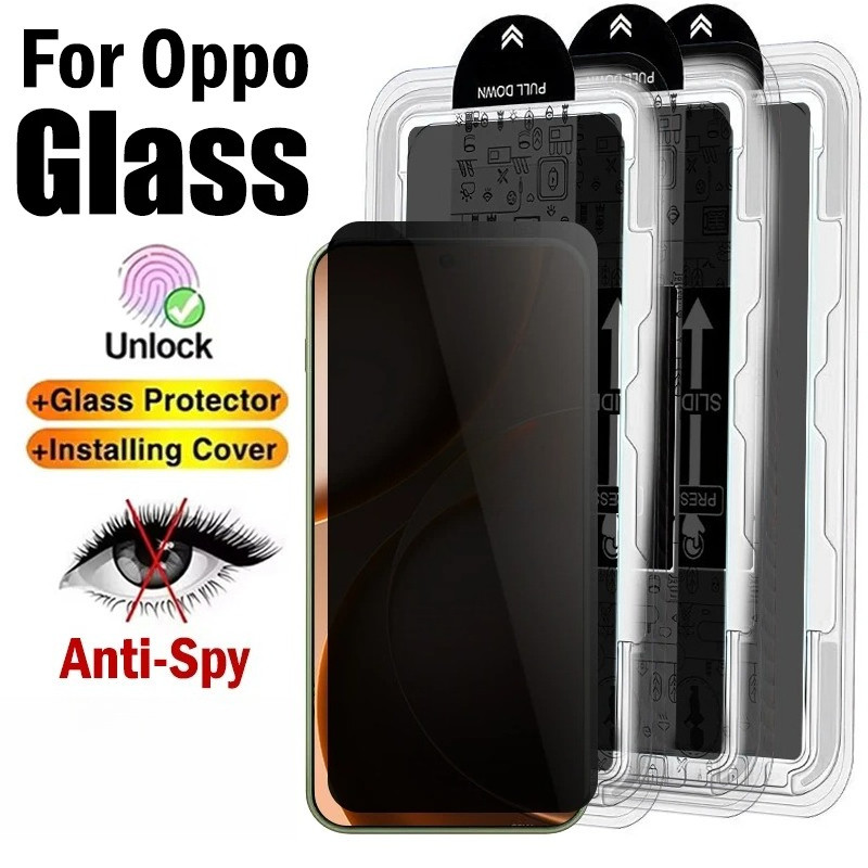 Para OPPO K12 K11X K10 K9 Pro K9x K7x K7 Desbloquear Protetor De Tela Fácil Instalação Vidro De Privacidade Livre De Poe