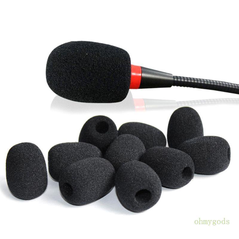 10pcs Capa Substituição Fone Ouvido Ganso Espuma Microfone Pára-Brisas