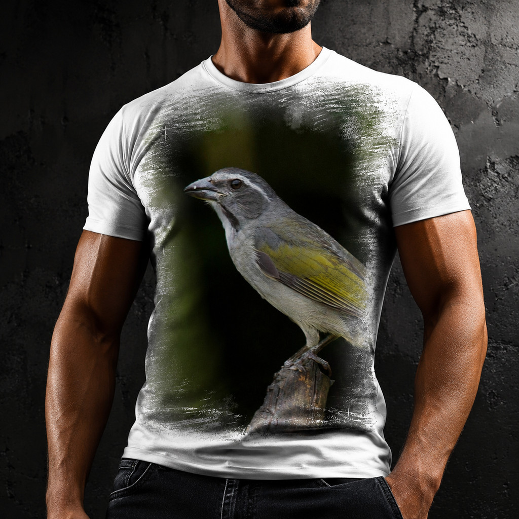 Camisa Camiseta Pássaro Ave Trinca Ferro Tempera Viola 023