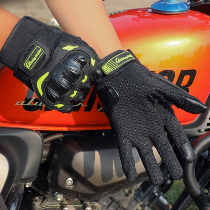 Luvas de Motociclismo para Homens e Mulheres, Luvas Anti-Queda de Dedo Inteiro para Motocicletas Elétricas de Estrada, L