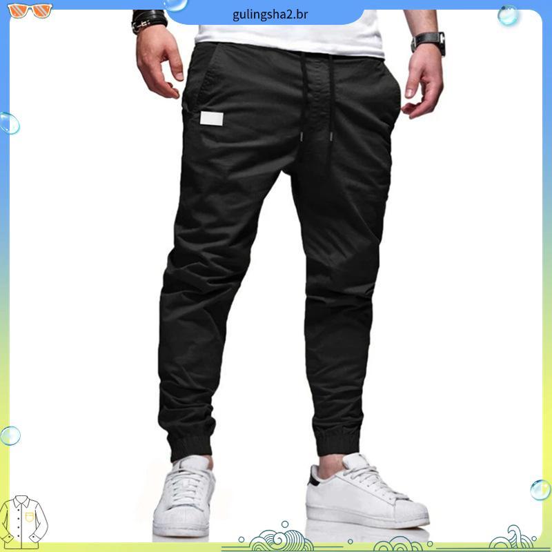 Calça Reta Masculina Amazon Europa E América Four Seasons , Justa Casual De Algodão Para Homens Emagrecedora