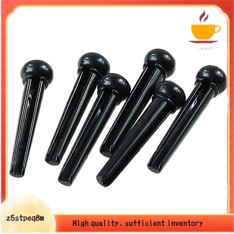 1 Conjunto De Pinos De Ponte De Guitarra Acústica , Peças De Porca De Sela 1 * X 6 * (Preto)