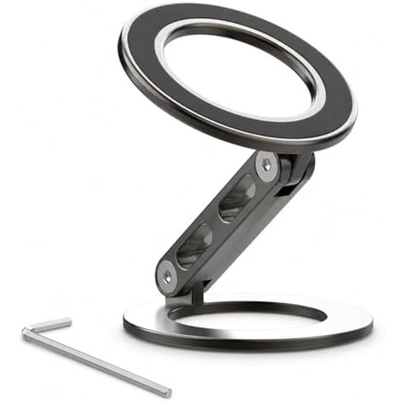 Suporte de telefone com anel magnético duplo, suporte magnético para telefone compatível com iPhone 16 15 14 13 12 Pro M