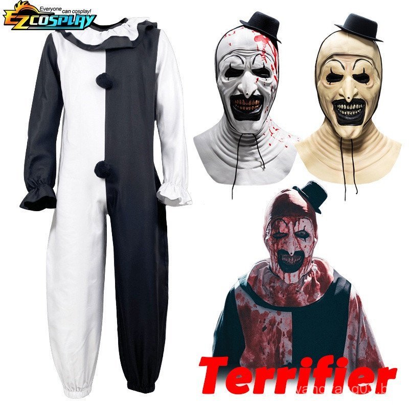 Máscara de Palhaço Art Terrifier para Cosplay, Máscara de Horror Sangrenta para Festa de Halloween para Adultos e Crianç