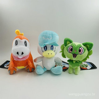 16-21cm Anime Pokemon Scarlet E Violeta Paldéia Region Sprigatito Quaxly Fuecoco Kawaii Brinquedos De Pelúcia Boneco Rec