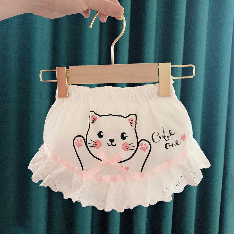 Verão bebê menina Lolita estilo calcinha de algodão puro calças de pão do bebê pode usar Shorts exteriores cuecas de pri