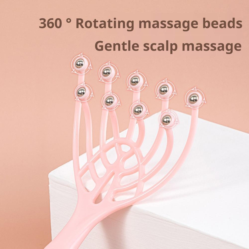 Massageador De Cabeça De Nove Garras , Rolo De Couro Cabeludo , Mensagem Manual , Arranhador De Pente , Relaxamento De E