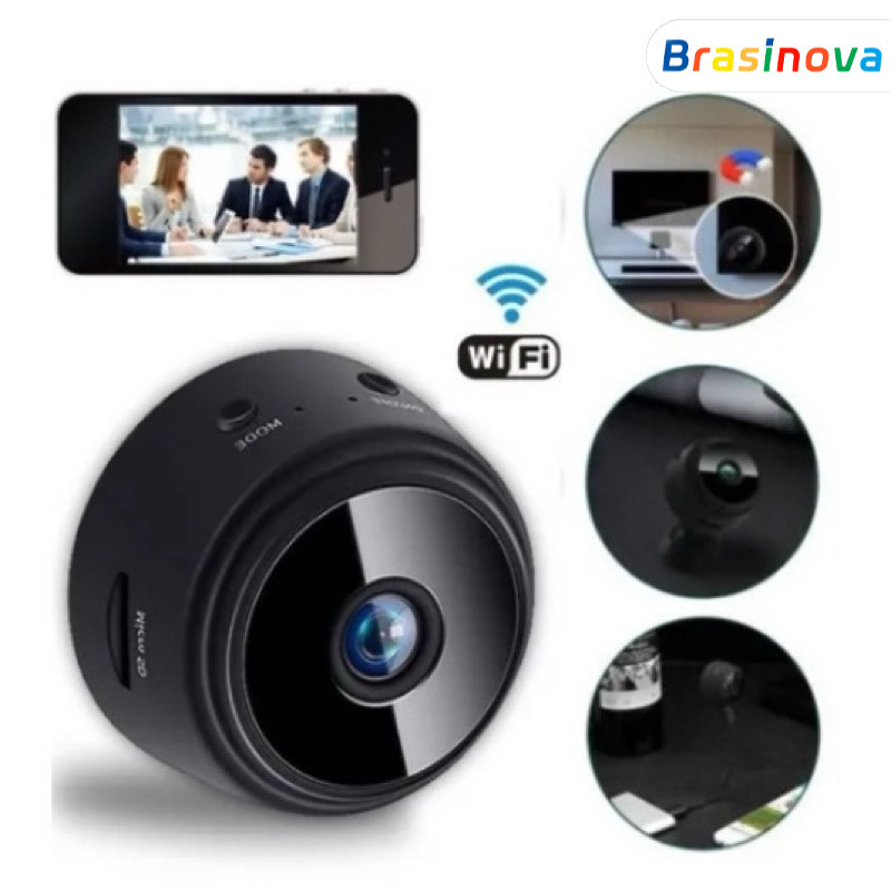 Kit 4 Câmera A9HD Visão Noturna Câmera Wifi 1080P Monitoramento e Segurança Sem Fio