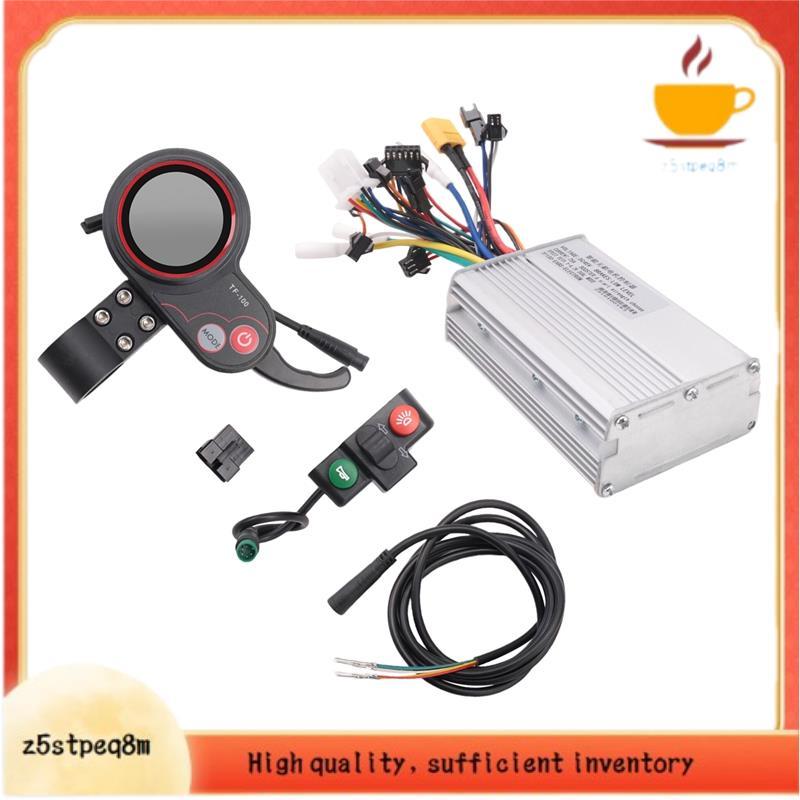 Kit De Painel Controlador De Scooter Elétrico 48V 25A Com Display TF-100 + Botão De Interruptor Para Acessórios De Subst