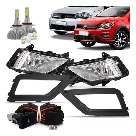 Kit Farol De Milha Gol Voyage G8 2018 2019 20 21 22 23 + Led