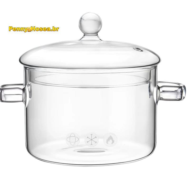 [Vendas Quentes P] Panelas De Vidro Para Cozinhar No Fogão , Panela De 1.9L/67 Onças Com Tampa Fervura Resistente Ao Cal
