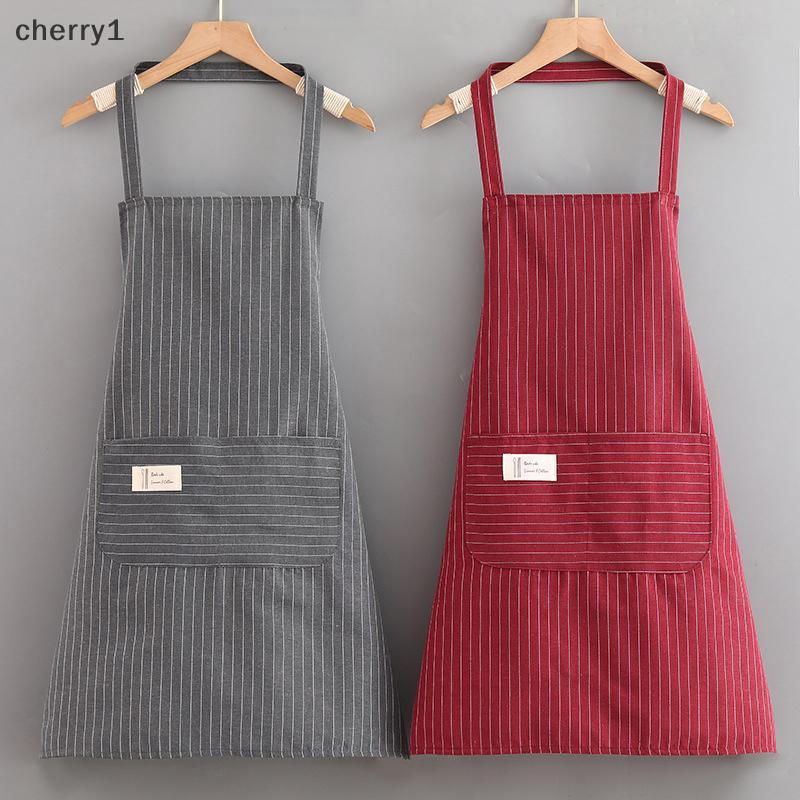 [cer] 1Pc Avental Simples Sem Mangas Cozinha Doméstica De Poliéster Com Bolso Proteção De Roupas Para Barbeiro Pintor Ch