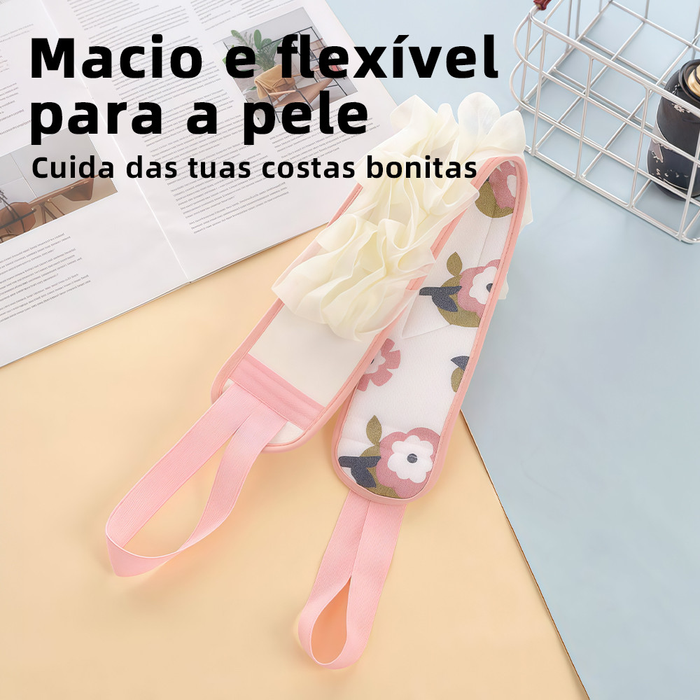 Massageadora Cinta Escova De Banho Esponja Faixa Esfoliante Lava Costa Esfoliar O Corpo e Limpe Todo o Corpo Eficiente