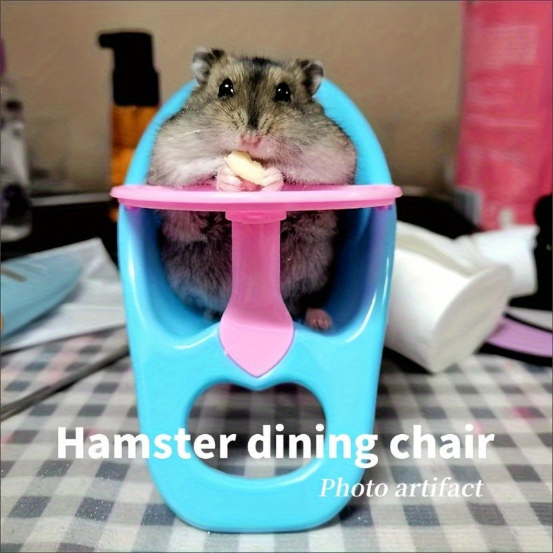 Cadeira De Jantar Colorida Para Hamster-Brinquedo Pequeno Animais De Estimação , Acessório Decorativo Galinhas E Pequeno