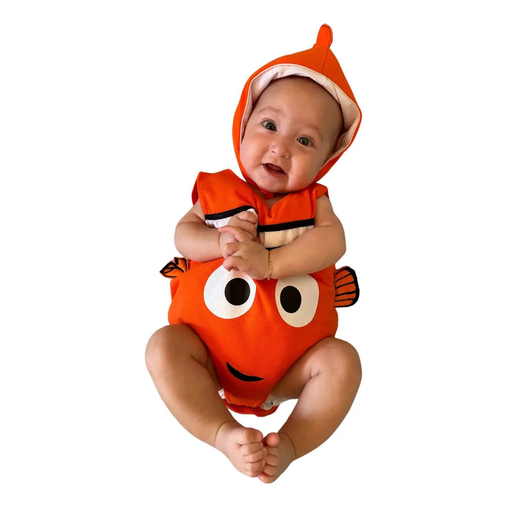 Fantasia Romper Nemo - Dory  - Bebê Com Enchimento
