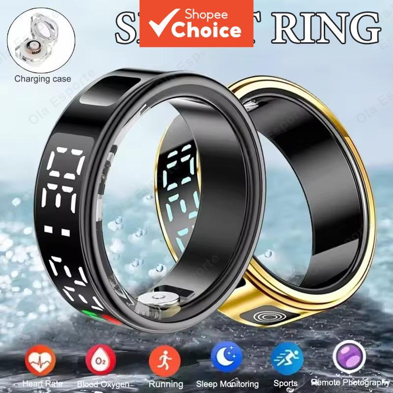Anel Inteligente Masculino Feminino Tela de Exibição Gestos Deslizantes Vídeo Smartring À Prova D'água Monitor de Sono